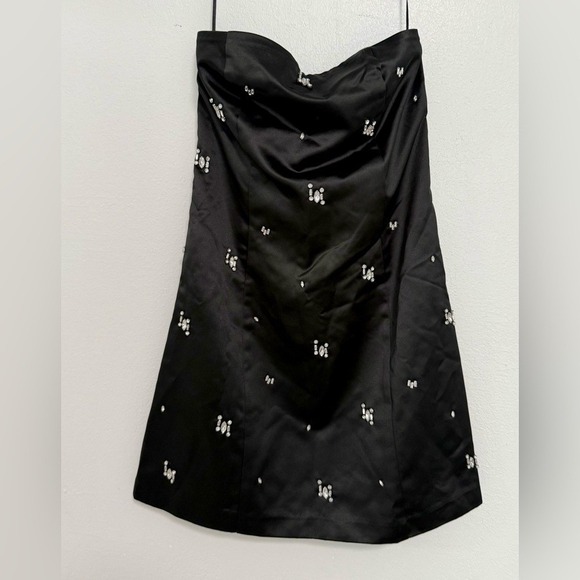 Abercrombie Fitch Black Embellished Strapless Mini Dress XSmall - Picture 2 of 7